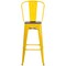 Flash Furniture Yellow Metal Barstool with Back and Wood Seat, 30" High, PK4 4-CH-31320-30GB-YL-WD-GG - alternate 7